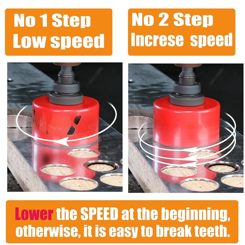 wowsupm 6 Inch Deep HSS Bi Metal Hole Saw Cutter with Arbor Heavy Duty Hole Saw Bit Cutting Depth 2.1” for Metal Thick Wood PVC Drywall Aluminum Big Slot New Sharp Teeth - Image 5